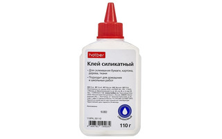 Клей канцелярский 110гр "Hatber" с дозатором 110FN_00110 040096