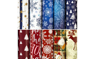 Бумага упаковочная новогодняя 70*100см "Red&Blue" 591909