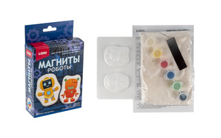 Набор для творчества из гипса "Фигурки на магнитах.Роботы.Умные конструкторы" малый Пз/Г-055