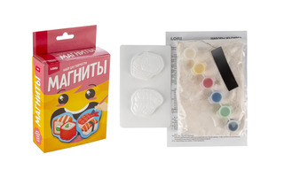 Набор для творчества из гипса "Фигурки на магнитах.Еда.Японский ужин" малый Пз/Г-062