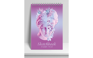 Скетчбук А5+  80л "Античная фантазия" спираль тв.обл софт-тач 100г/м² 13296 АкХолд