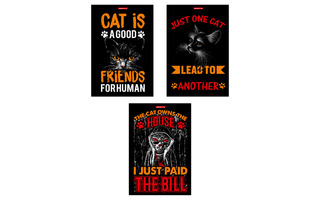 Тетрадь А4  48 л "Коты Forever!" клетка лак 13622/3 АкХолд