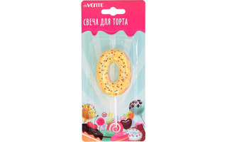 Свеча-цифра deVENTE.Donut "0" 6*4см 3D декор 9060300