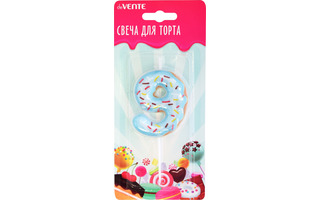 Свеча-цифра deVENTE.Donut "9" 6*4см 3D декор 9060309
