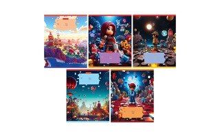 Тетрадь 12л "Игрушечный мир" клетка Т5ск12 57311 BG