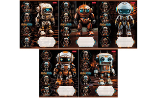 Тетрадь 18л "Робо" клетка 18Т5В1 084624 Хатбер