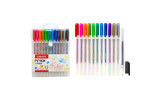 Набор 12 гелевых ручек "deVente.Hit Metallic" металлик 0,8мм deVente 5051379