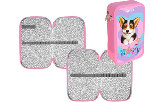 Пенал 2 отд "DeVente.Corgi" 20,5*12см тиснение фольга 7012403