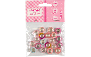 Набор для творчества с бусинами "deVente.Бусины-шармы.Pink Sunset" розовые 8*14мм 20шт 8001204