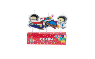 Набор свечей для торта  "Полет в космос" (5шт)  С-6247