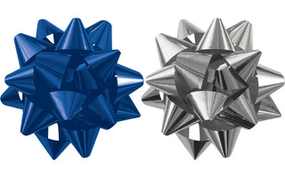 Набор бантов "Звезда" 2шт d=12см металл 16-BS-STR-12-H2