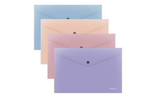 Папка с кнопкой А4 "ErichKrause.Soft Manga" 180 мкм ассорти 61146