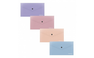 Папка с кнопкой С6 "ErichKrause.Soft Manga" 225*130мм 180 мкм ассорти 61148