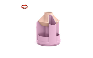 Подставка "ErichKrause.Mini Desk.Manga" вращающ/розовый с бежев 61571