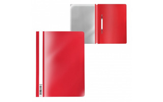 Скоросшиватель пласт А4 "ErichKrause.Fizzy Classic"  140мкм красный 50006