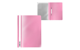 Скоросшиватель пласт А4 "ErichKrause.Diagonal Pastel"  180мкм розовый 53659