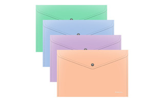 Папка с кнопкой А4 "ErichKrause.Matt Pastel Bloom" 180 мкм ассорти 61142