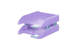 Набор из 2-х горизонтальных лотков "ErichKrause.Forte Manga" фиолетовый 61486