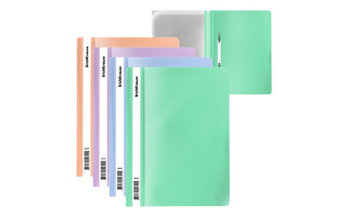 Скоросшиватель пласт А4 "ErichKrause.Matt Pastel Bloom" 180мкм ассорти 61129