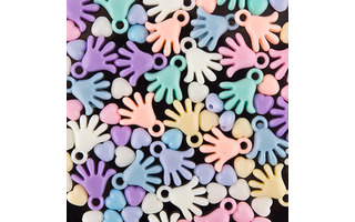 Набор для творчества с бусинами Hobbius №03.Ладошки/Сердечки DFM-25(2435)