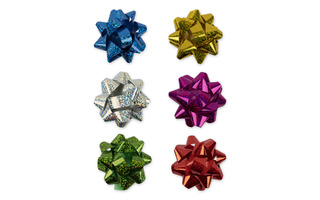 Бант "Звезда.Stilerra.Голография" 7,6см ассорти BOWS-7.6H/30 (8456)