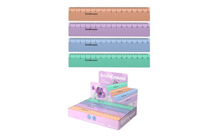 Линейка  15 см пласт ErichKrause.Pastel Bloom ассорти 61762