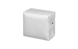 Салфетки бумажные 60шт белые 24*24 1слойные 22656.1.1