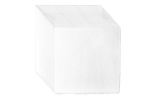 Салфетки бумажные 100шт белые 24*24 1слойные 19361.1.2
