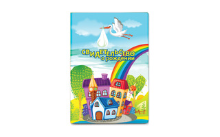 Папка адресная "Свидетельство о рождении.Аист" А5 ПВХ 2748.Р1