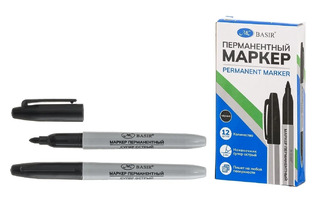Маркер "Basir" черный овальный 2мм МС-9500