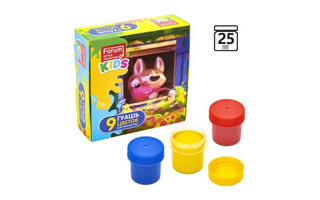 Гуашь  9 цв 25 мл "Зверята" FG-209-Z Forum 1346