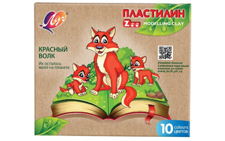 Пластилин 10 цв "ZOO" 160гр 29С 1721-08 Луч