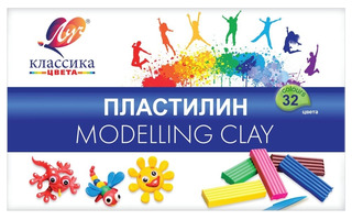 Пластилин 32 цв "Классика"  640гр 31С 2065-08 Луч