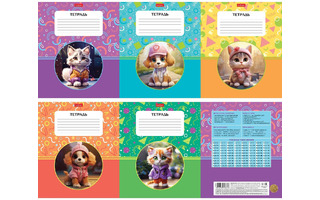Тетрадь 18л "Маленькие пушистики" клетка 18Т5В1 086198 Хатбер