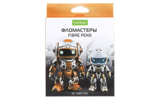 Фломастеры 12цв "Робо" FP_084603 Hatber