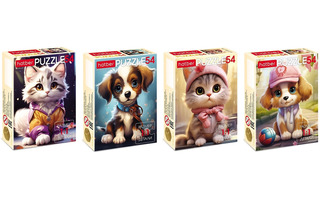 Пазлы Хатбер   54эл "Милые мордашки" ассорти 54ПЗ5 086026