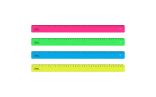 Линейка  40 см пласт NEON ассорти Стамм ЛН-31437 366446