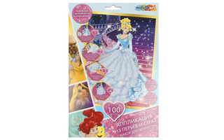 Набор для творчества "Аппликация из перьев и страз.Прекрасный бал" 17*23см FEATHGEM-PD1(5316) 371289