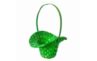 Корзина плетеная бамбук D21/13xH14/29 см ассорти