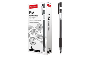 Ручка гелевая "Hatber.Pick" черная 0,7мм GP_085158