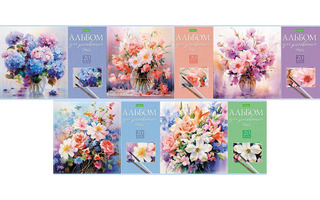 Альбом для рисования 20л "Искусство букета" ECO 20А4С 085857 Хатбер