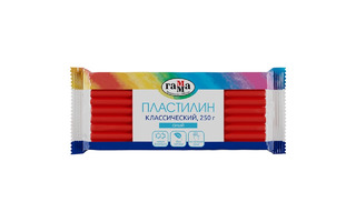 Пластилин  алый "Классический"  250гр 270818_02 Гамма