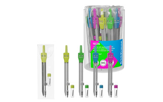 Циркуль "ErichKrause.Neon" металл в чехле 61376