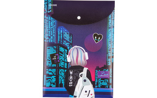 Папка с кнопкой А4 "deVente.City Girl" вертикальная 330*240мм 300мкм 3079405