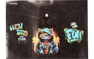 Папка с кнопкой А4 "deVente.Hey Bro" 330*235 180мкм 3079407