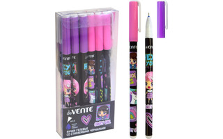 Ручка Пиши-стирай гелевая "deVente.Fancy Girl" синяя 0,5мм с ластиком 5051441