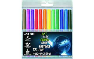 Фломастеры 12цв "deVente.Football Time" вентилир. колпачки 5081423