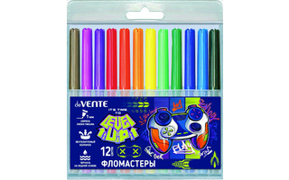 Фломастеры 12цв "deVente.Level Up Game" вентилир. колпачки 5081422