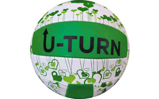 Мяч волейбольный "Зеленый с белым" 250гр №5 d=21см ПВХ МБ-2434