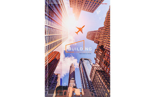 Книга для записи А4   96л "Небоскребы в лучах"тв.переплет. клетка 96-5758 Проф-Пресс